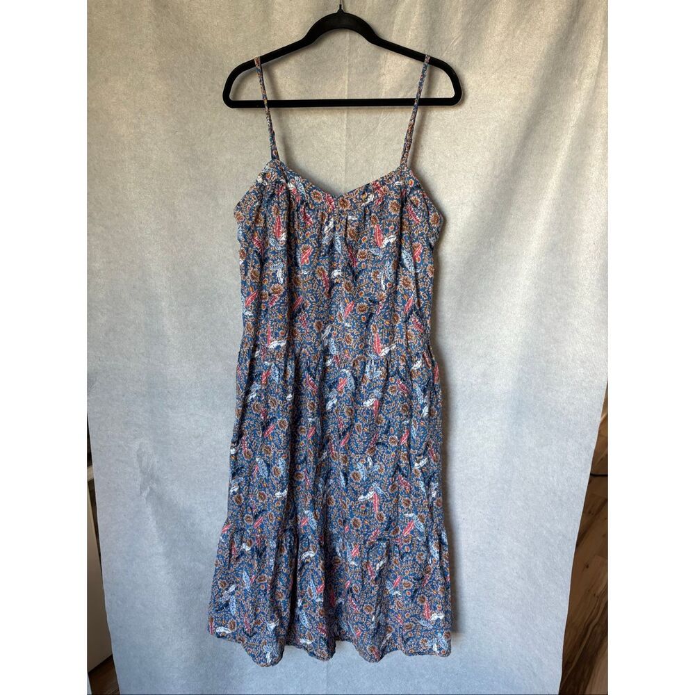 Knox Rose Floral Boho Midi Dress Size XL Sleeveless Cotton Lined Sundress